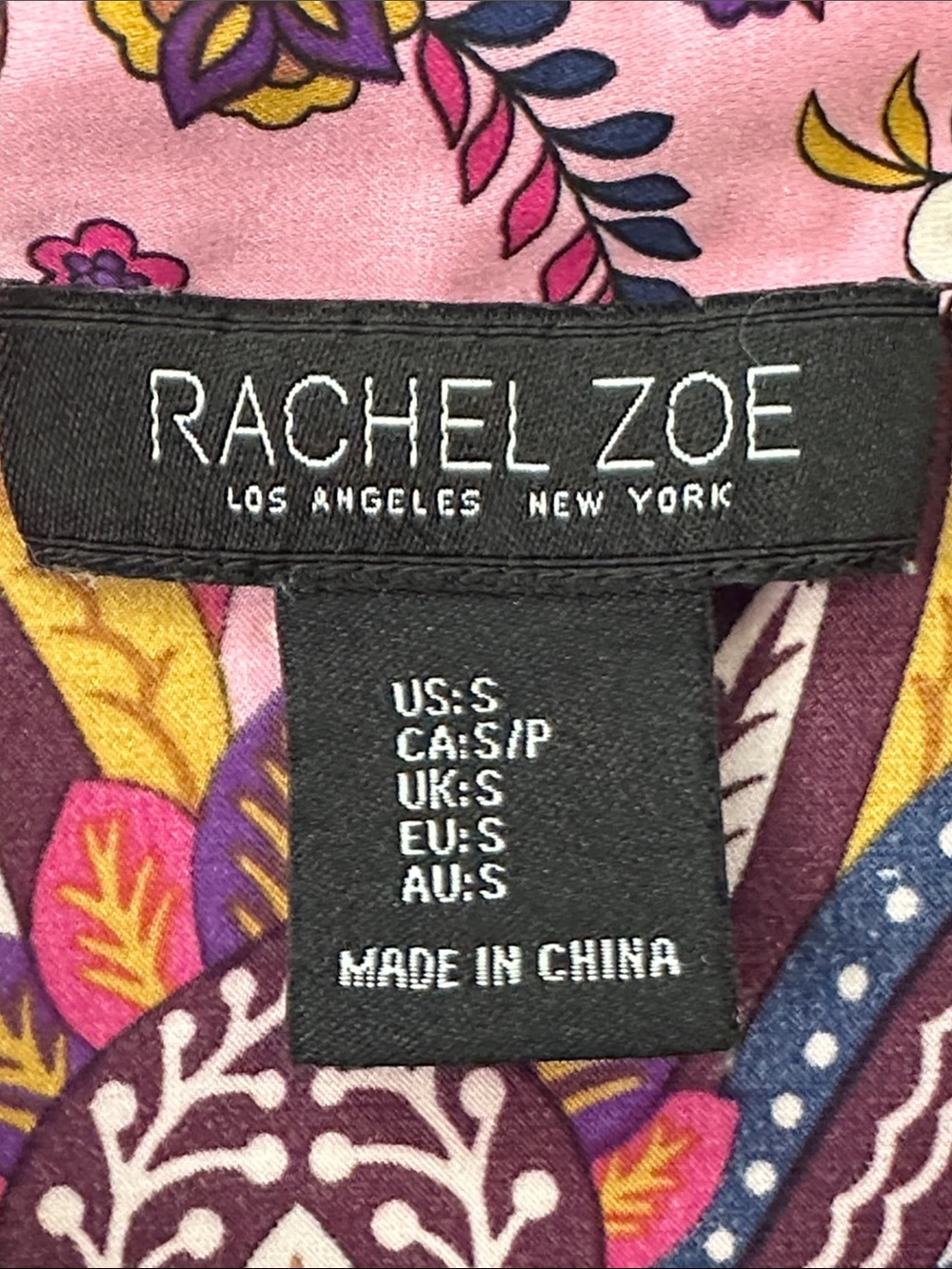 Rachel Zoe Pink Paisley Boho Button Down Blouse Top NEW! - Picture 8 of 10